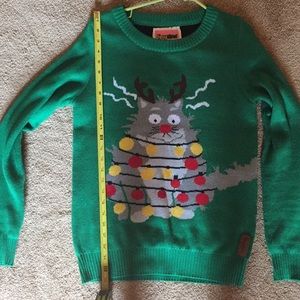 Cat ugly Christmas sweater like new only worn once